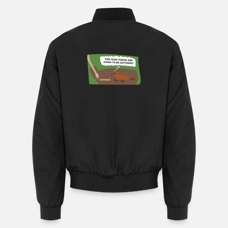 Evil Groundhog Gets Revenge - Unisex Bomber Jacket - black