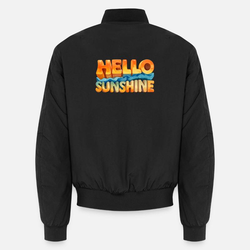 HELLO SUNSHINE – Aquarell Retro 70s Design Unisex Bomberjacke