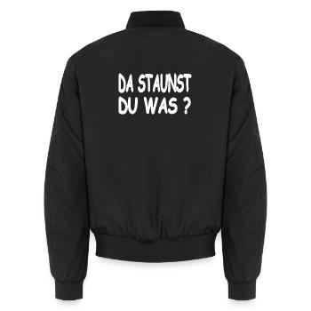 Auto - Unisex Bomberjacke - Schwarz - Hinten - AI Model Male 185 light (185cm)