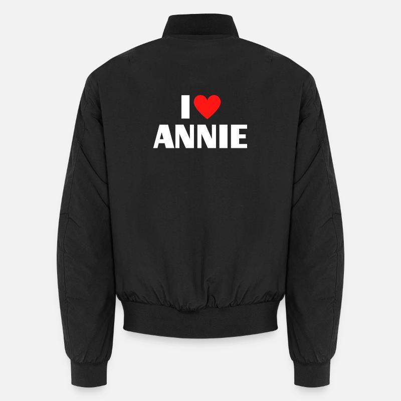J’adore Annie Red Heart Déclaration rétro Bomber unisexe
