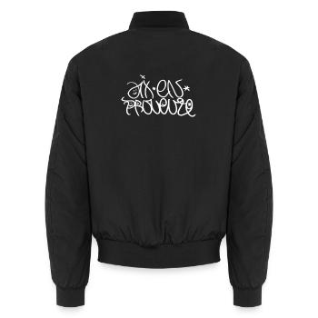 Aix-en-Provence Souvenir T-Shirt Streetart Style - Unisex Bomberjacke - Schwarz - Hinten - AI Model Male 185 light (185cm)