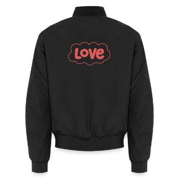 Amour en Nuage Rosé - Bomber unisexe - noir - Dos - AI Model Male 185 light (185cm)