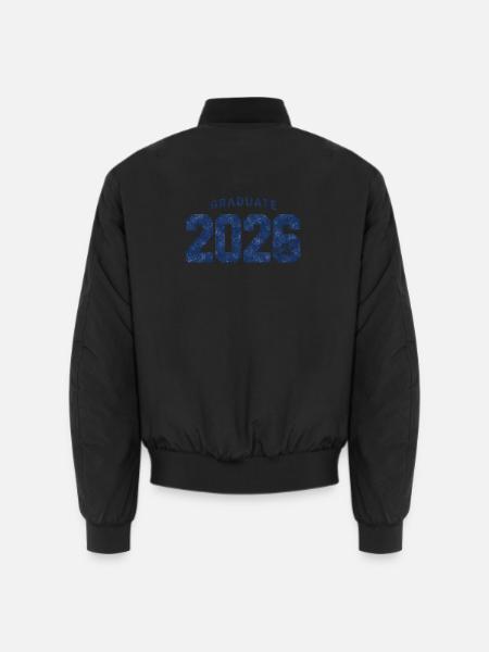 Abschluss 2026 – Vintage Diplomdesign - Unisex Bomberjacke - Schwarz