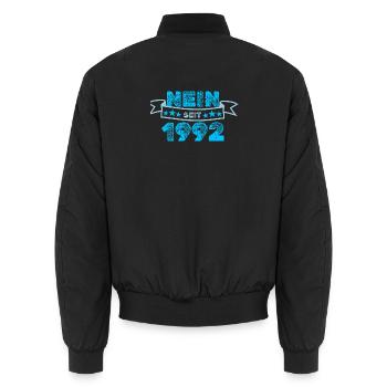 Dagegen 1992 - Unisex Bomberjacke - Schwarz - Hinten - AI Model Male 185 light (185cm)
