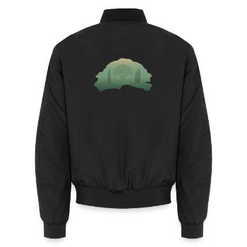 Der atmende Wald  - Unisex Bomberjacke - Schwarz - Hinten - AI Model Male 185 light (185cm)