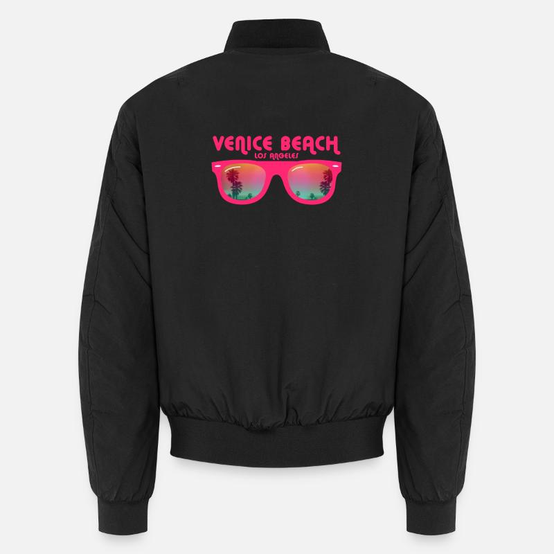 Venice Beach Los Angeles - Unisex Bomber Jacket - black