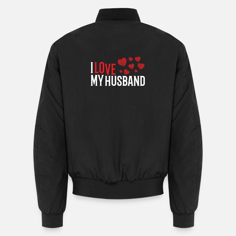 Ich liebe meinen Ehemann - Unisex Bomberjacke - Schwarz