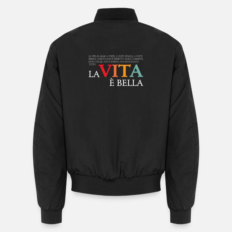 La vita e bella (dunkel) Unisex Bomberjacke