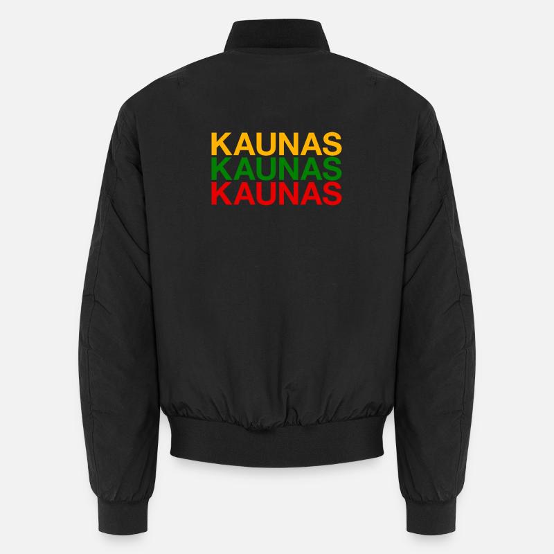 KAUNAS Lituanie Drapeau Litauen - Bomber unisexe - noir