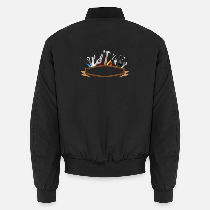 Banners and Tools,Hammer,Pliers,Screwdriver - Unisex Bomber Jacket - black