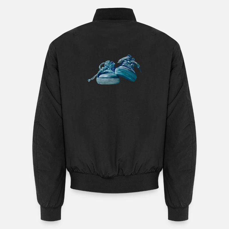 Blaues Sneaker-Design Unisex Bomberjacke