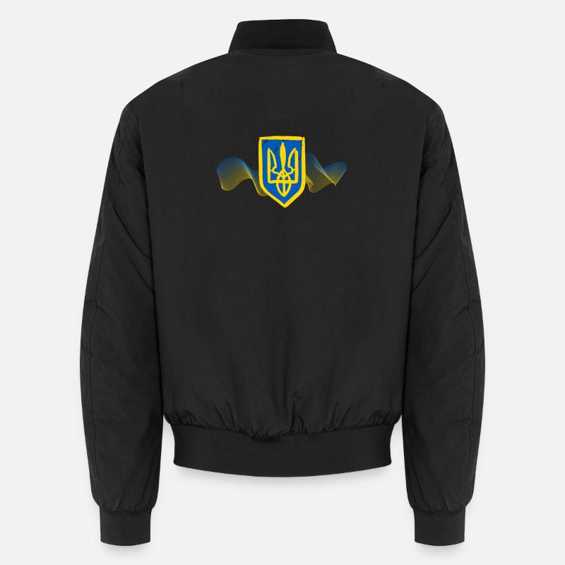 Ukrainisches Dreizack-Emblem-Design Unisex Bomberjacke