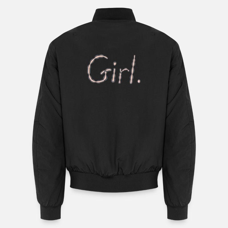 girl - Unisex Bomber Jacket - black