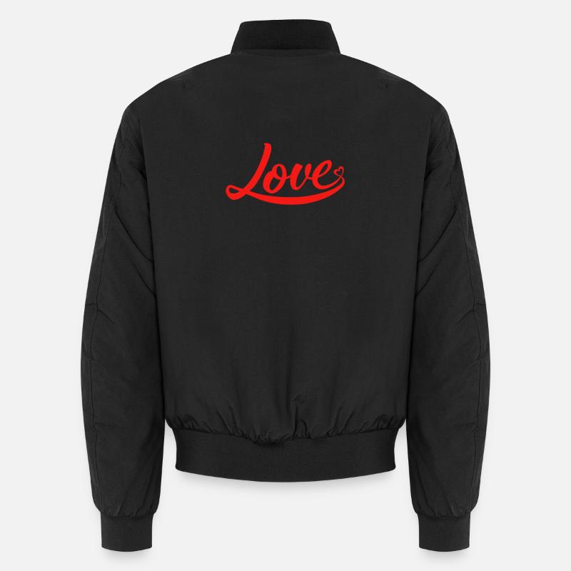 Heart Love Lettering with Bows Unisex Bomber Jacket
