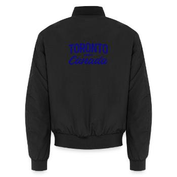 Toronto Canada Schriftzug Design - Unisex Bomberjacke - Schwarz - Hinten - AI Model Male 185 light (185cm)