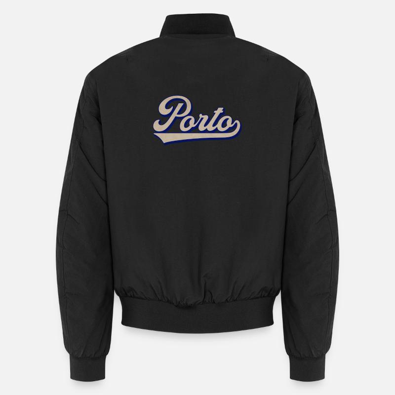 Porto Script Vintage Style Bomber unisexe
