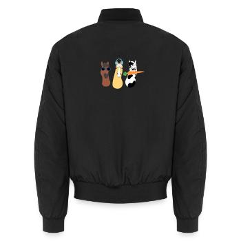 Design Animaux Funky avec Accessoires Colorés - Bomber unisexe - noir - Dos - AI Model Male 185 light (185cm)