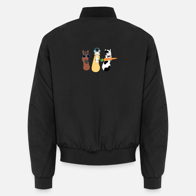 Design Animaux Funky avec Accessoires Colorés Bomber unisexe