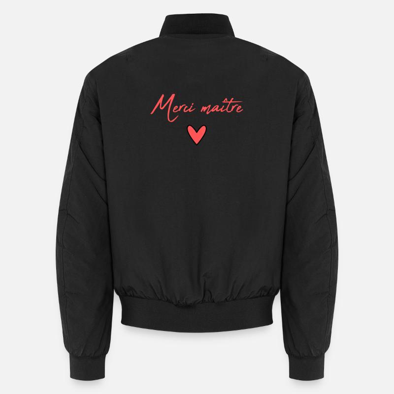 MERCI. MAÎTRESSE. MAÎTRE. MERCI MAÎTRESSE - Bomber unisexe - noir