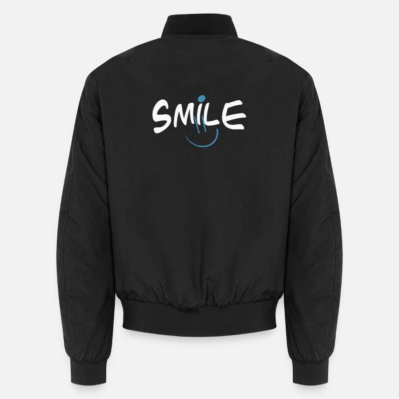Fröhliches Smile mit Farbklecks Unisex Bomberjacke
