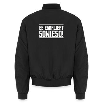 De toute façon, ça s’intensifie ! - Bomber unisexe - noir - Dos - AI Model Male 185 light (185cm)