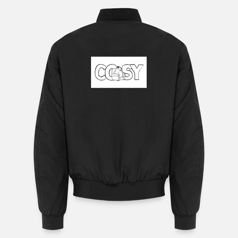 Cozy animal motif on sofa - Unisex Bomber Jacket - black