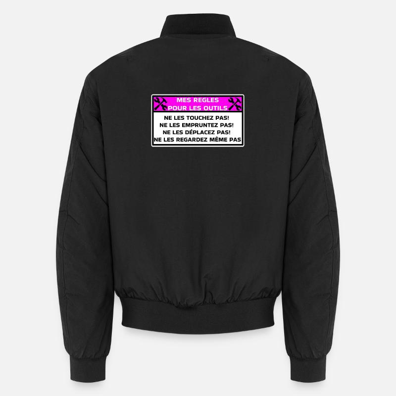 My rules for tools - Unisex Bomber Jacket - black