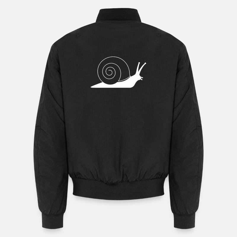 Snail with spiral silhouette minimalism Unisex Bomber Jacket