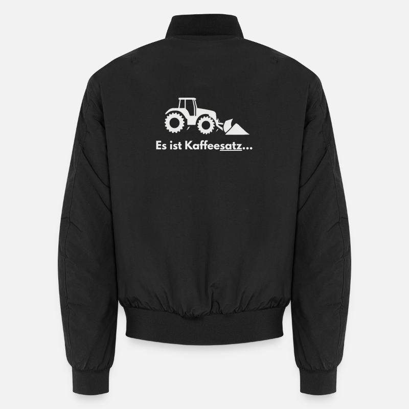 Kaffeesatz-Traktor Pflug-Motiv Unisex Bomberjacke