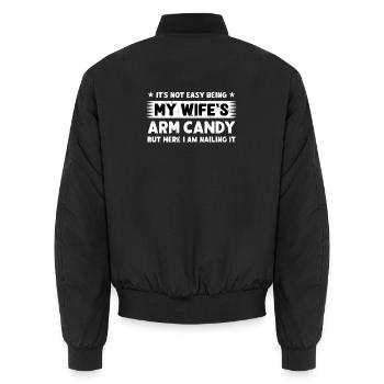Un petit bijou de Ma Femme - Bomber unisexe - noir - Dos - AI Model Male 185 light (185cm)