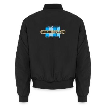 La Grèce en tant que Grèce - Bomber unisexe - noir - Dos - AI Model Male 185 light (185cm)