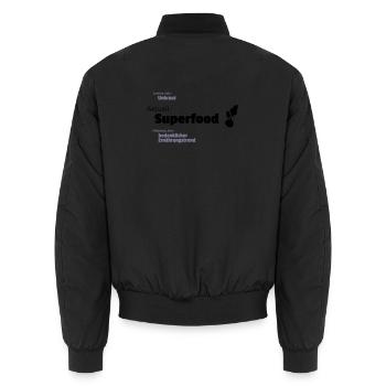 aktuelles Superfood - Unisex Bomberjacke - Schwarz - Hinten - AI Model Male 185 light (185cm)