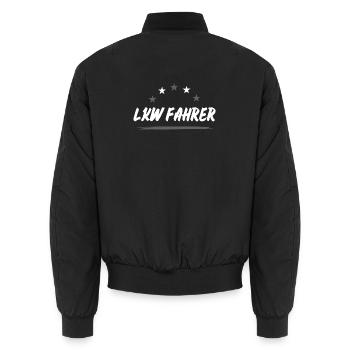 LKW Fahrer Beruf - Unisex Bomberjacke - Schwarz - Hinten - AI Model Male 185 light (185cm)