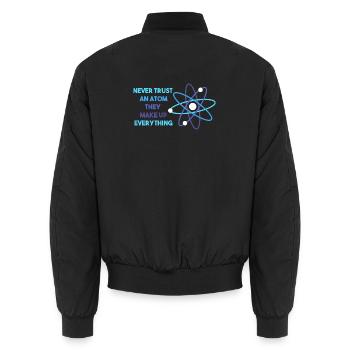Chemielehrer Chemie Chemiker Atom - Unisex Bomberjacke - Schwarz - Hinten - AI Model Male 185 light (185cm)