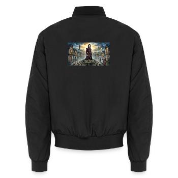 Hamelins verlorene Kinder Das Märchen des Rattenfängers - Unisex Bomberjacke - Schwarz - Hinten - AI Model Male 185 light (185cm)
