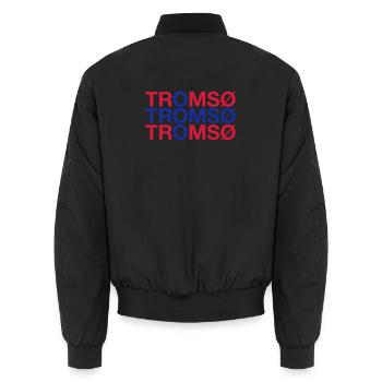 TROMSO Norway Norwegen Norge Norwegische Flagge - Unisex Bomberjacke - Schwarz - Hinten - AI Model Male 185 light (185cm)