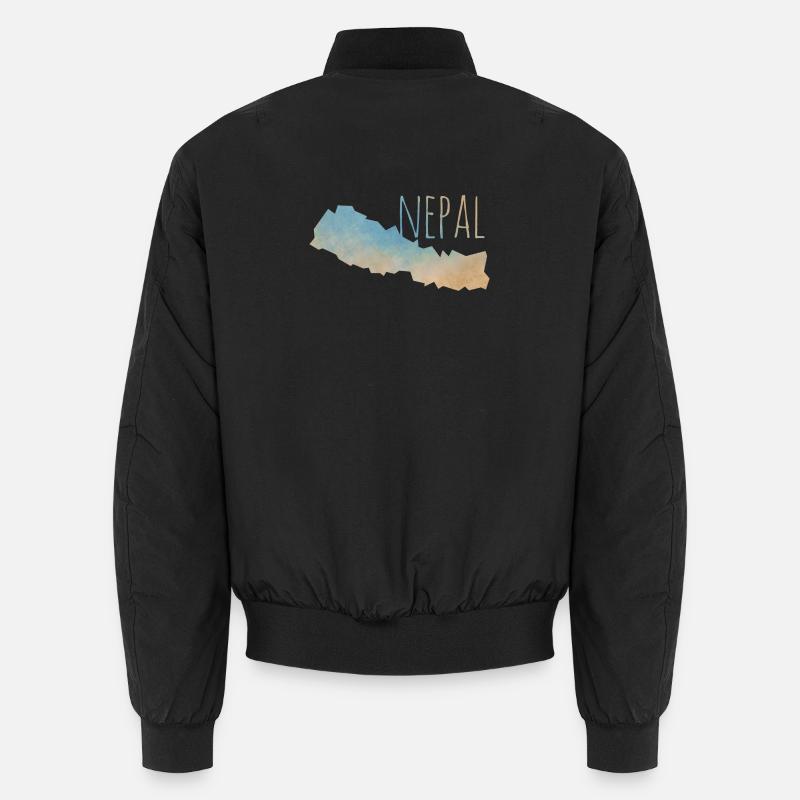 Nepal - Unisex Bomberjacke - Schwarz