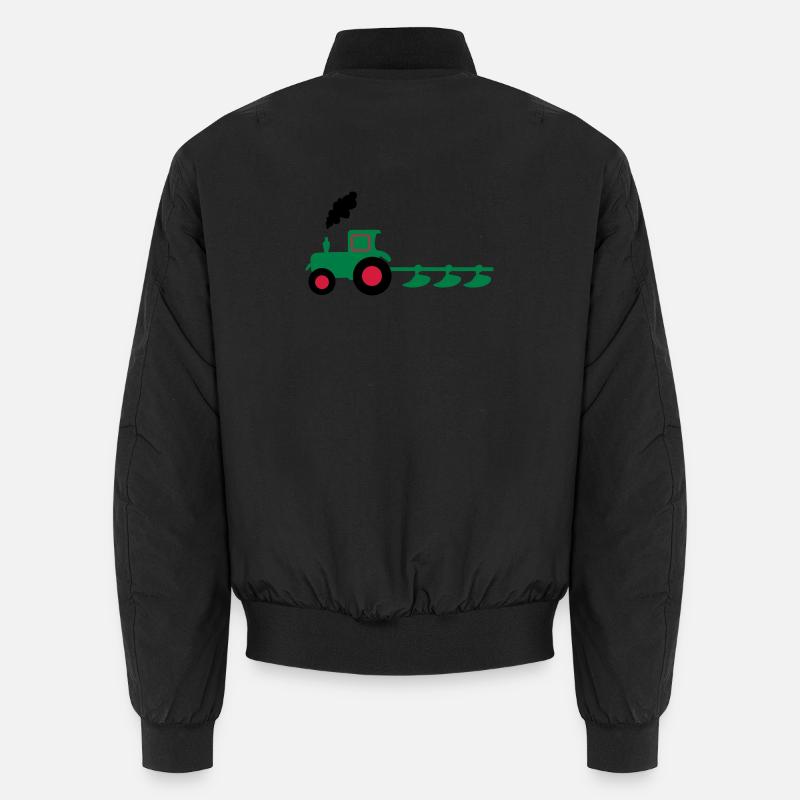 traktor trecker pflug Unisex Bomberjacke