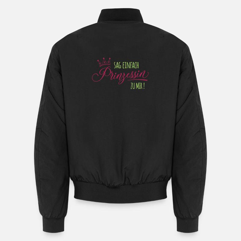 prinzessin spruch krone - Unisex Bomberjacke - Schwarz