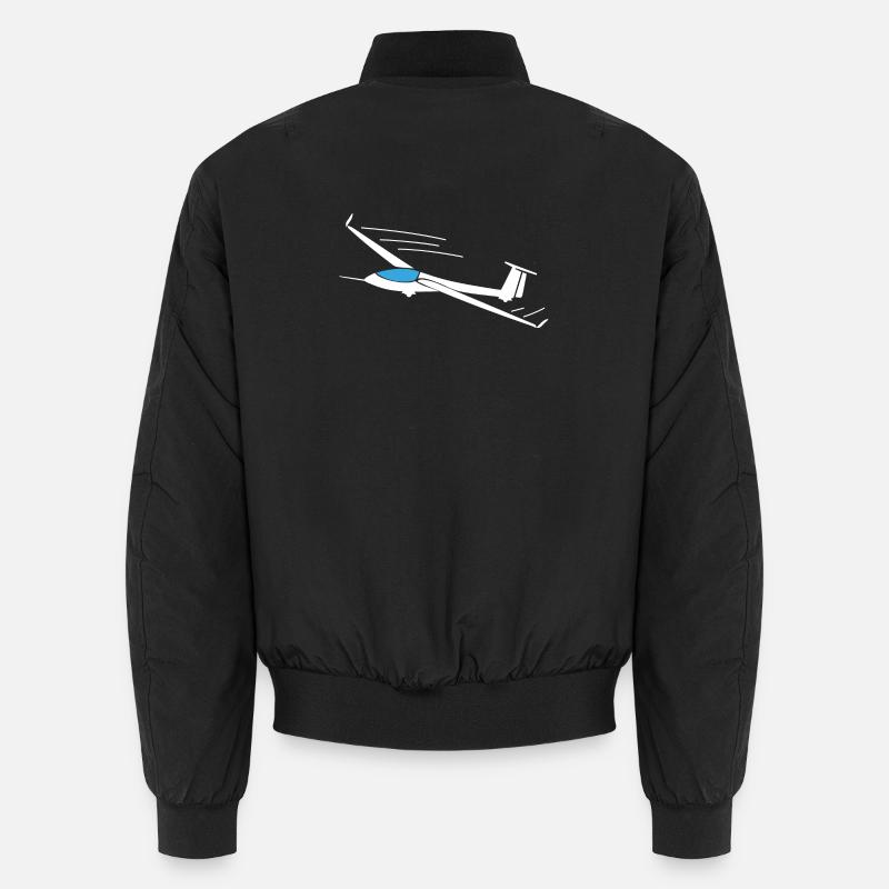 Glider glider pilot gift ideas - Unisex Bomber Jacket - black