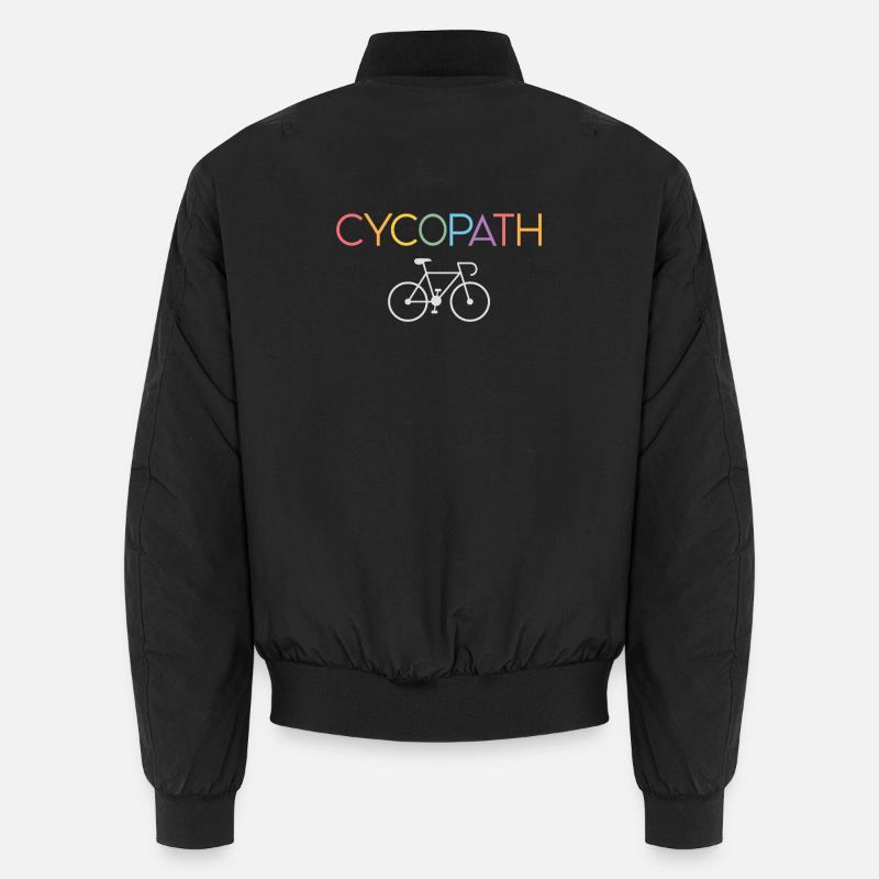 Geschenke für Radfahrer – Cycopath - Unisex Bomberjacke - Schwarz