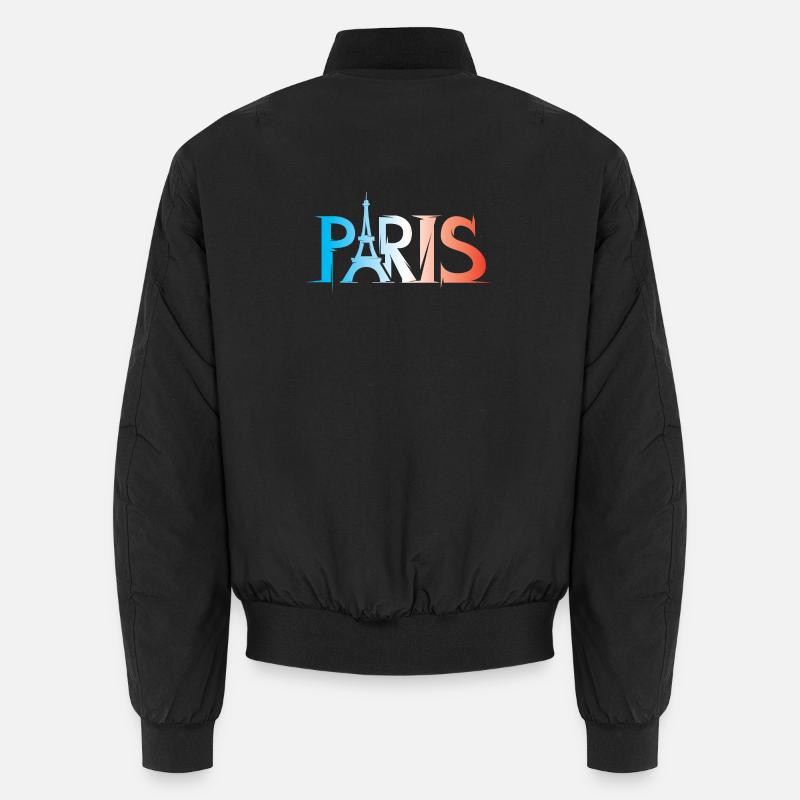 Paris Couleurs Symbole Tour Eiffel Illustration Icône Bomber unisexe