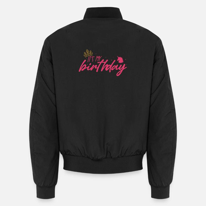 Es ist My Birthday Pink Script Krone Unisex Bomberjacke