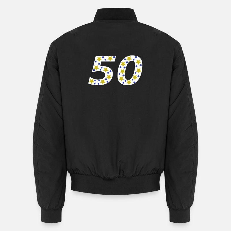 Jubiläum, 50, GB, sternenmuster, Geburtstagsfeier Unisex Bomberjacke