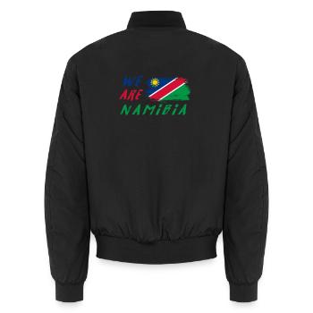 We are Namibia - Unisex Bomber Jacket - black - Back - AI Model Male 185 light (185cm)