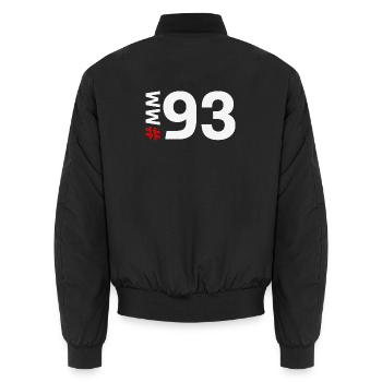 MM93 - Bomber unisexe - noir - Dos - AI Model Male 185 light (185cm)