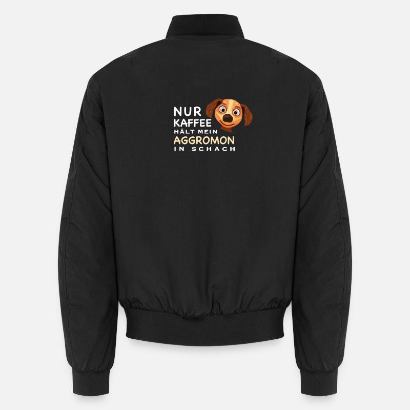 Lustiger Spruch, Kaffee hält Aggromon in Schach Unisex Bomberjacke