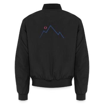 Mountain Sun - Unisex Bomberjacke - Schwarz - Hinten - AI Model Male 185 light (185cm)