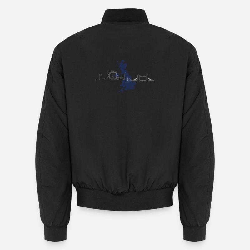 Royaume-Uni, Monuments, Silhouette, Paysage nocturne Bomber unisexe