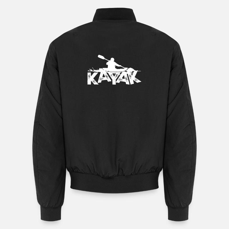 Aventure Silhouette Kayak Sur Texte En Gras Bomber unisexe